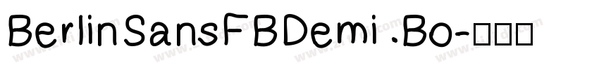 BerlinSansFBDemi Bo字体转换